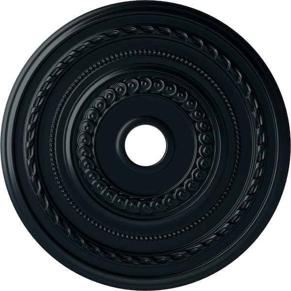 Ekena Millwork Cole Ceiling Medallion (Fits Canopies up to 9 1/8"), 25 3/8"OD x 3 3/8"ID x 1 3/8"P, Night Shade CM25CONSF - main